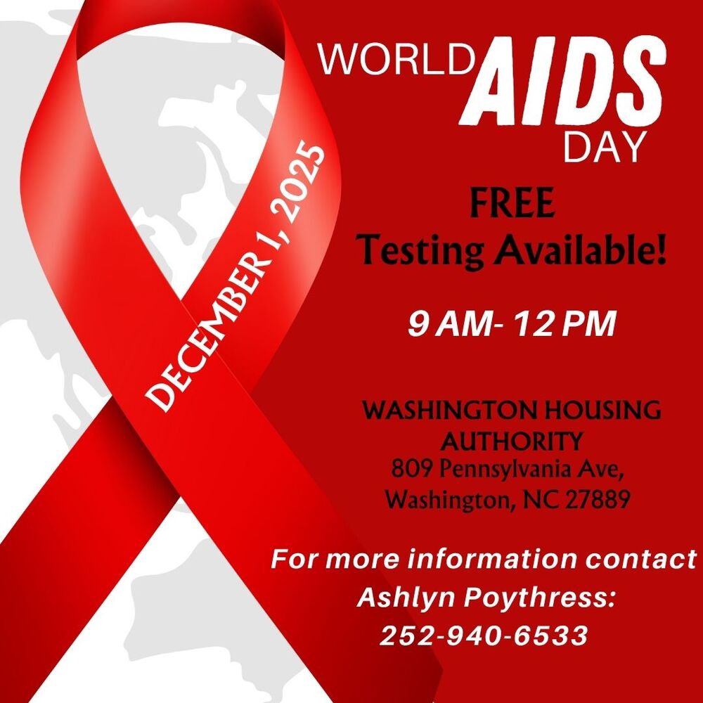 World Aids Day Flyer. All information as listed below.