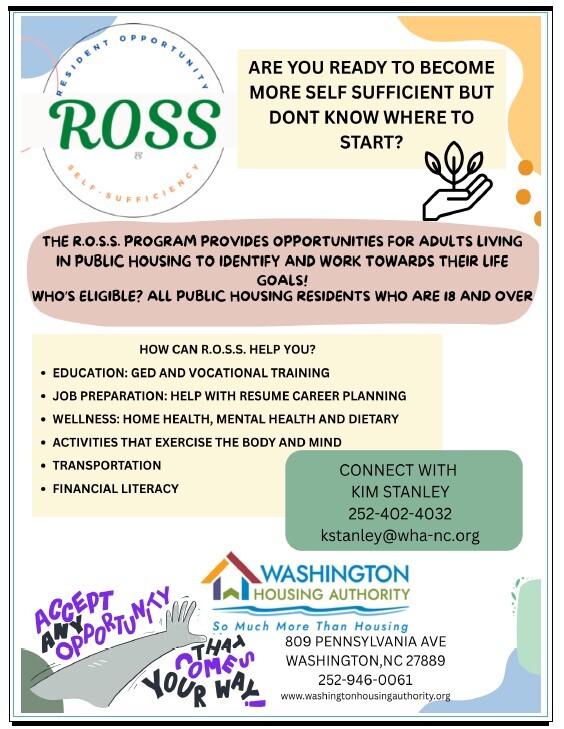 ROSS flyer. All information as listed below.