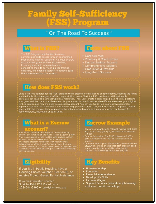 FSS flyer. All information as listed below.