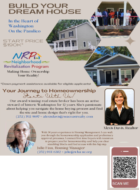 Flyer for Build Your Dream House. All information as listed below.