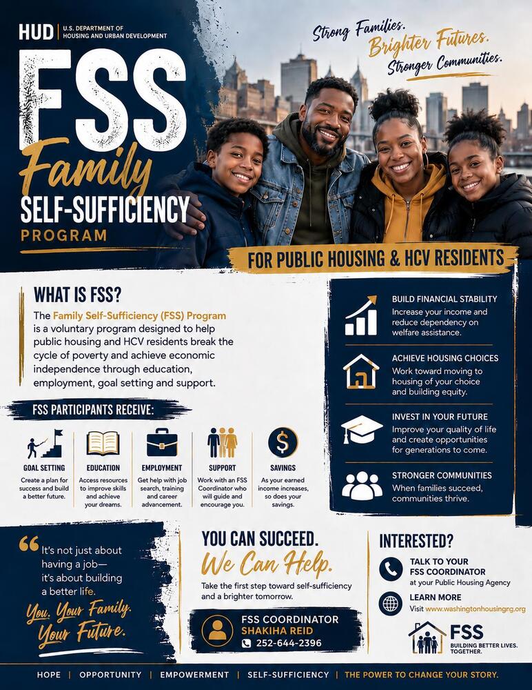 FSS Program flyer. All information as listed below.