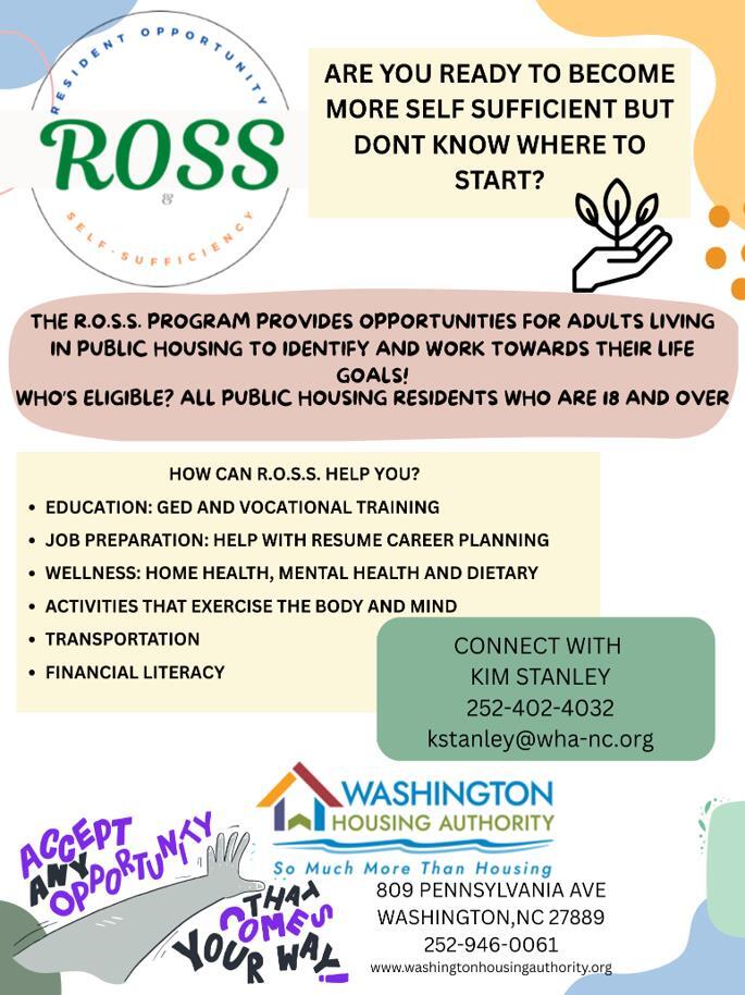 ROSS flyer. All information as listed below.