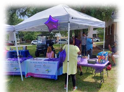 Washington Housing Authorites table setup at the Elder Abuse Awareness event.