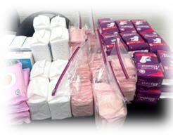 Various feminine hygiene products.