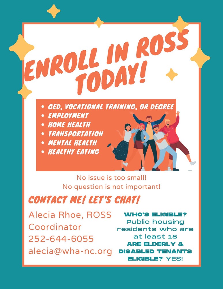 Enroll in ROSS Flyer. All information from this flyer is listed above.