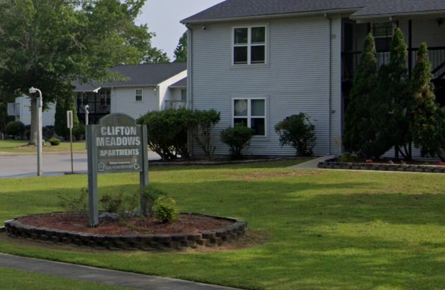 The Clifton Meadows sign.