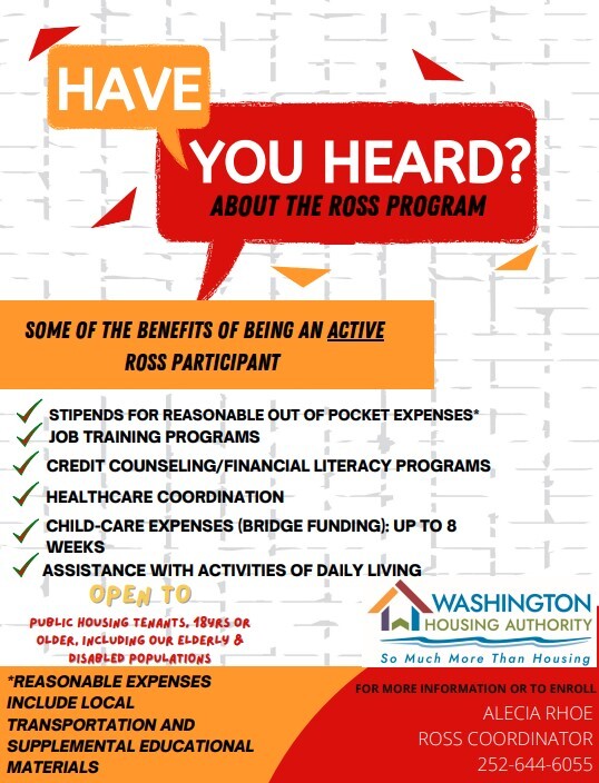 ROSS Benefits Flyer. All Information on this flyer is listed above.