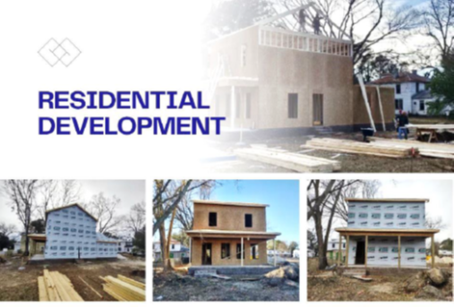 Residential Development - Photos of various homes being built. 