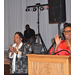 Two women clapping