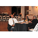 Three guests at a table