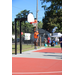 Orange jersey touching the net