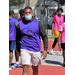 Young man walking on the court