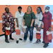 Five ladies holding gift bags