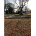 A view of the dirt foundation for a house at a job site.