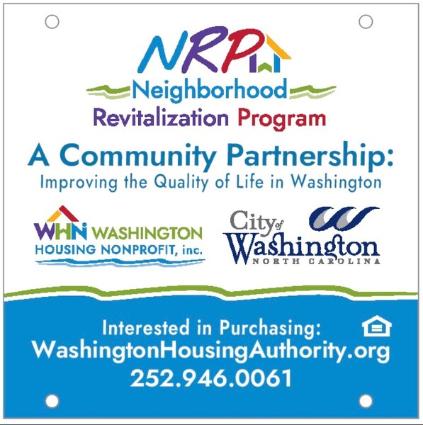 Neighborhood Revitalization Project. All information from this flyer is listed in the photo caption.