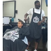  A child receiving a haircut. 