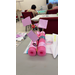  An all pink boat project made out of a pool noodle. 