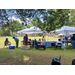  Booth set up under the shade. 