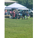  A view of people under a tent. 